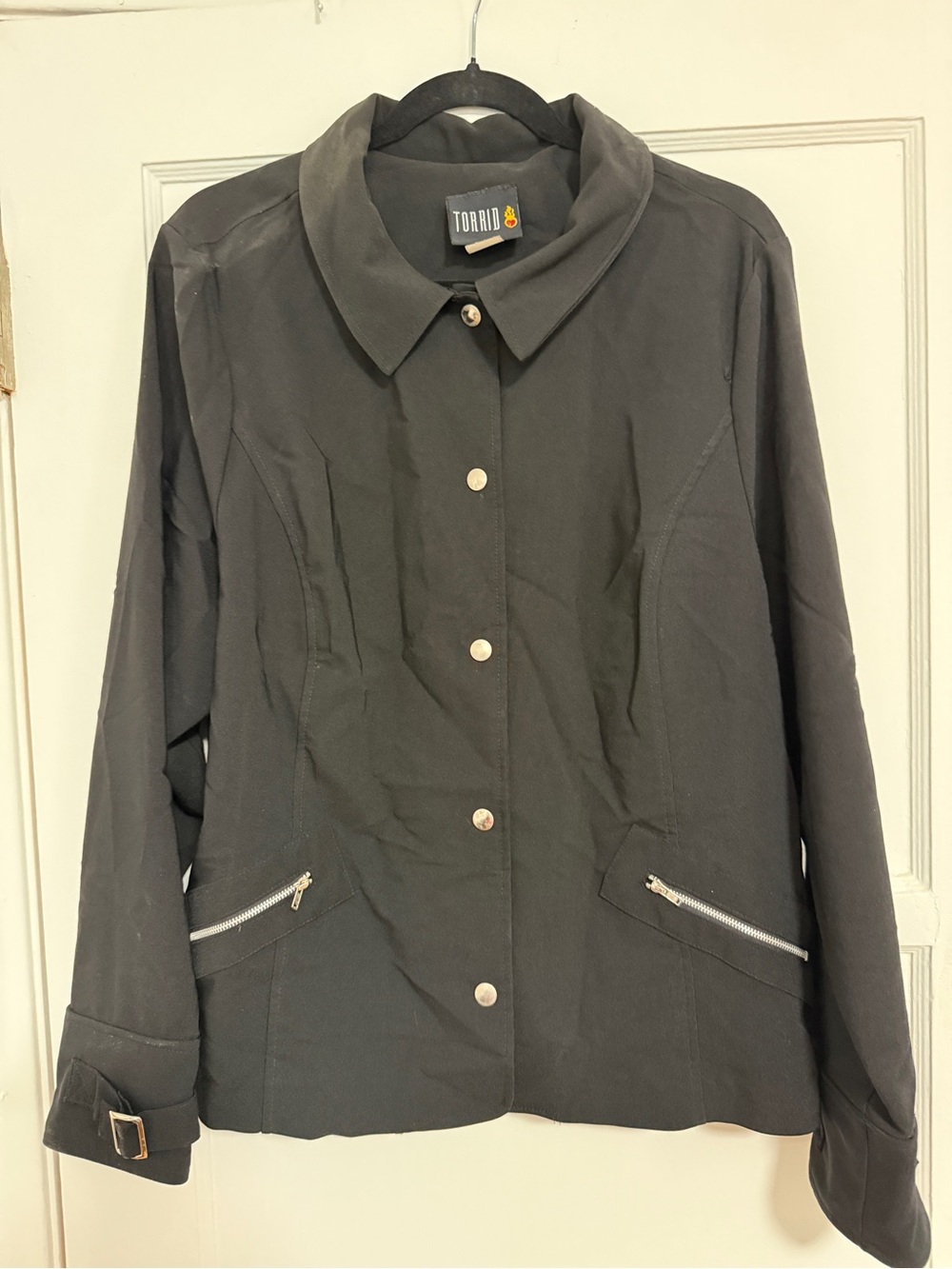 Vintage Torrid Black Button-Front Jacket